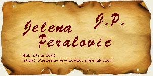 Jelena Peralović vizit kartica